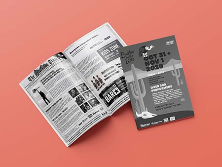 Buskers By The Creek Festival Graphic Design